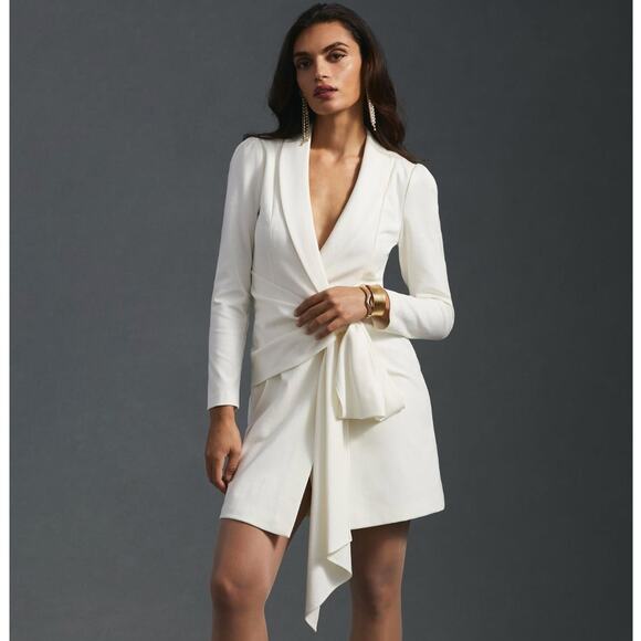 ANTHROPOLOGIE x SHOSHANNA Bria Mini Blazer Dress Ivory {3U4}
